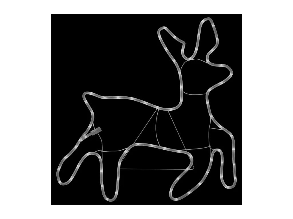 Rennes de Noël avec LED 3 pcs Blanc chaud 57x55x4,5 cm