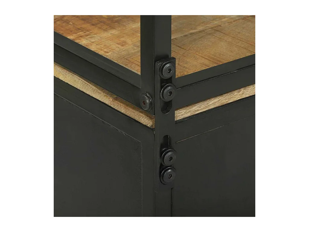 Hochboard Braun 70 x 35 x 180 cm Massivholz Mango