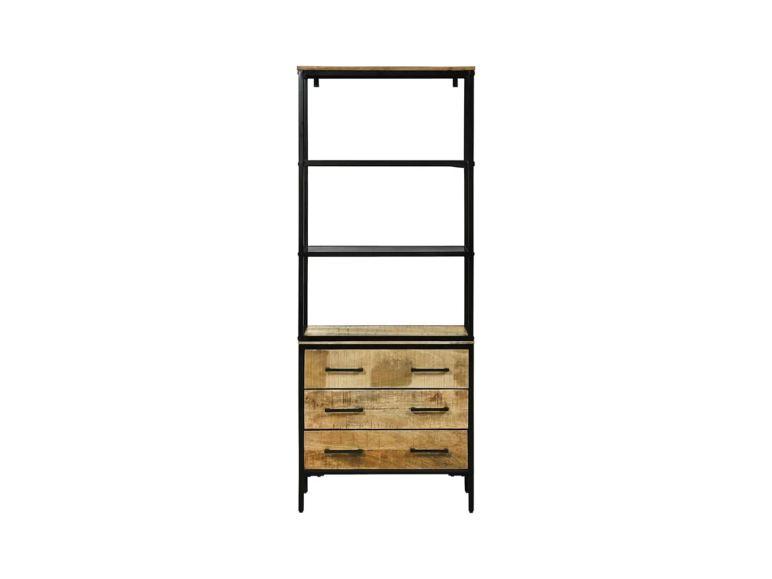 Hochboard Braun 70 x 35 x 180 cm Massivholz Mango