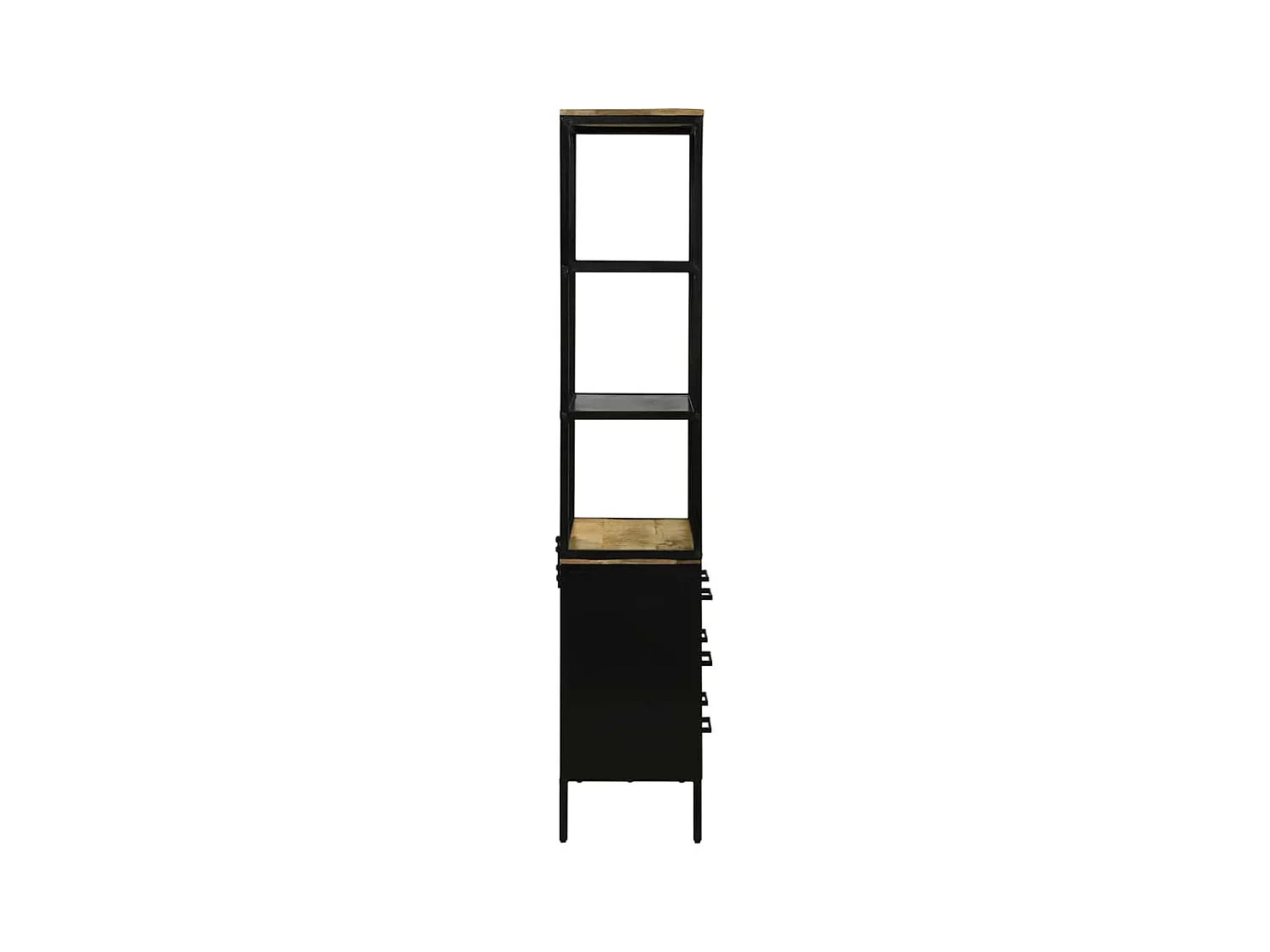 Hochboard Braun 70 x 35 x 180 cm Massivholz Mango