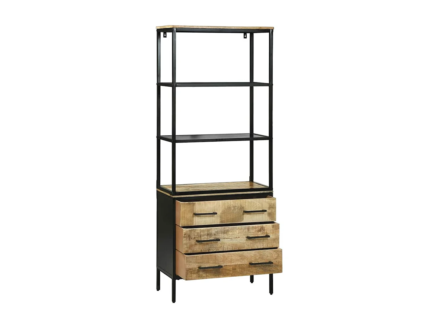 Haut Armoire Marron 70 x 35 x 180 cm Bois de manguier massif