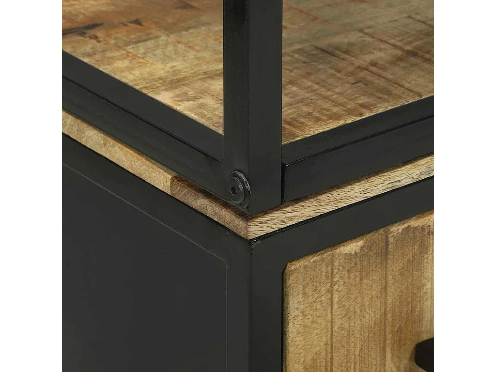 Haut Armoire Marron 70 x 35 x 180 cm Bois de manguier massif