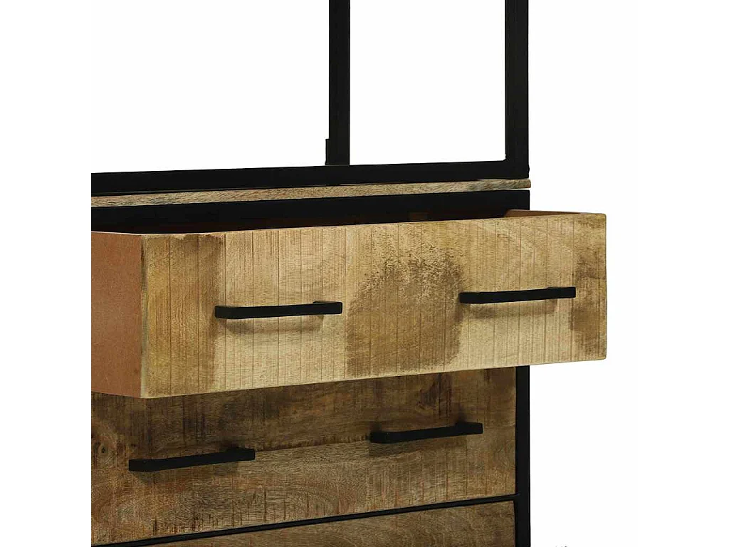 Haut Armoire Marron 70 x 35 x 180 cm Bois de manguier massif