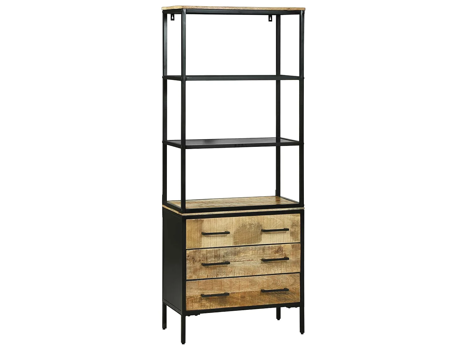 Haut Armoire Marron 70 x 35 x 180 cm Bois de mangue massif