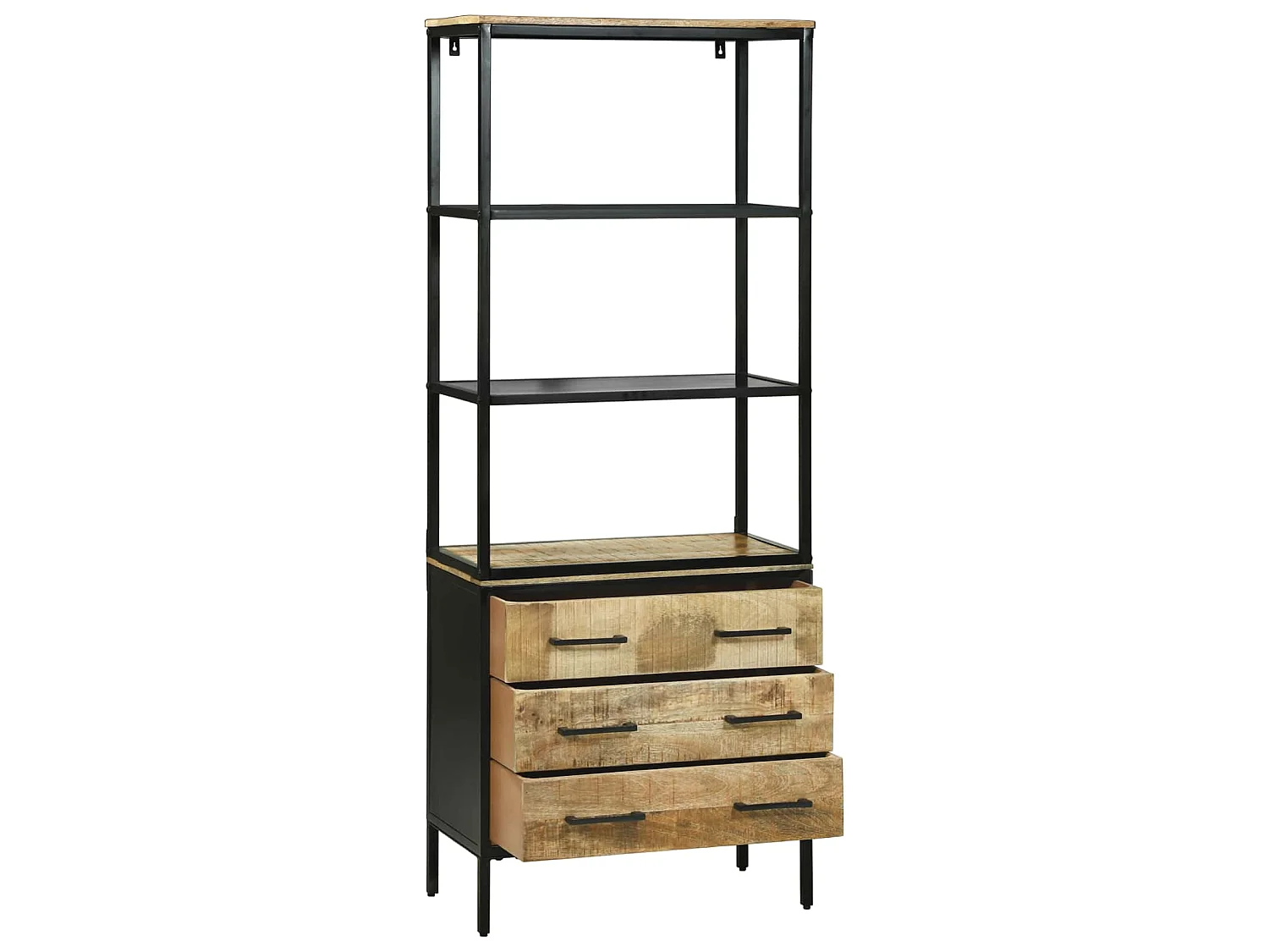 Haut Armoire Marron 70 x 35 x 180 cm Bois de mangue massif