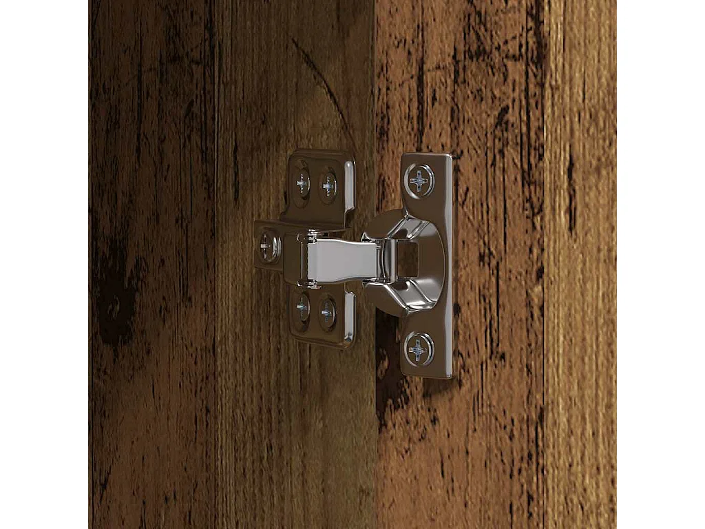 Kantoorkast Oud hout 60 x 32 x 152,5 cm Bewerkt hout