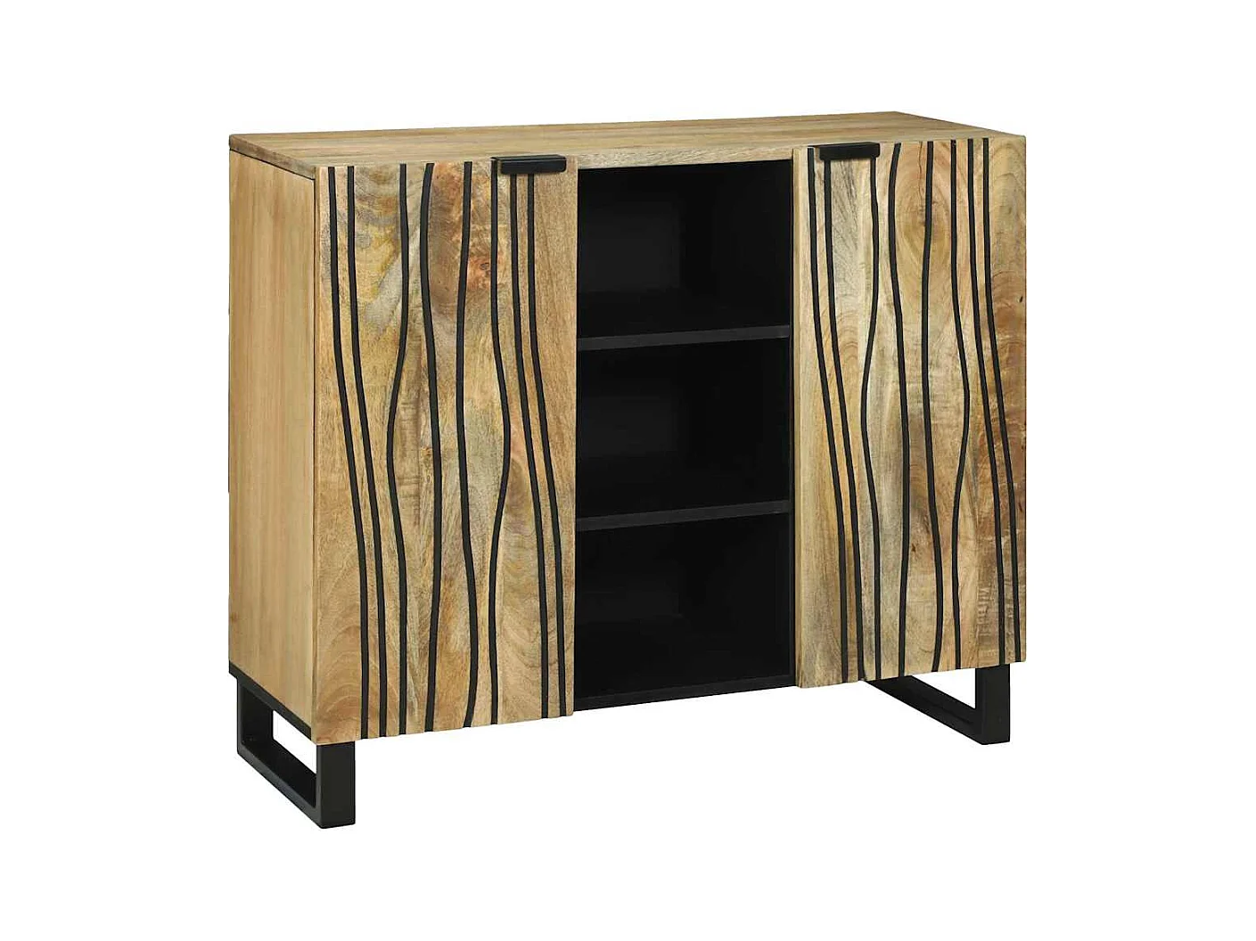 Aparador Marrón 90 x 33 x 75 cm madera maciza de mango