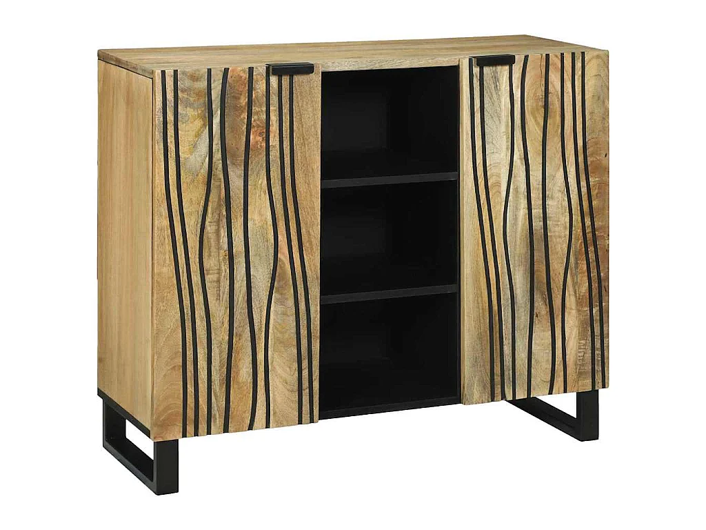 Buffet Marron 90 x 33 x 75 cm bois de manguier massif