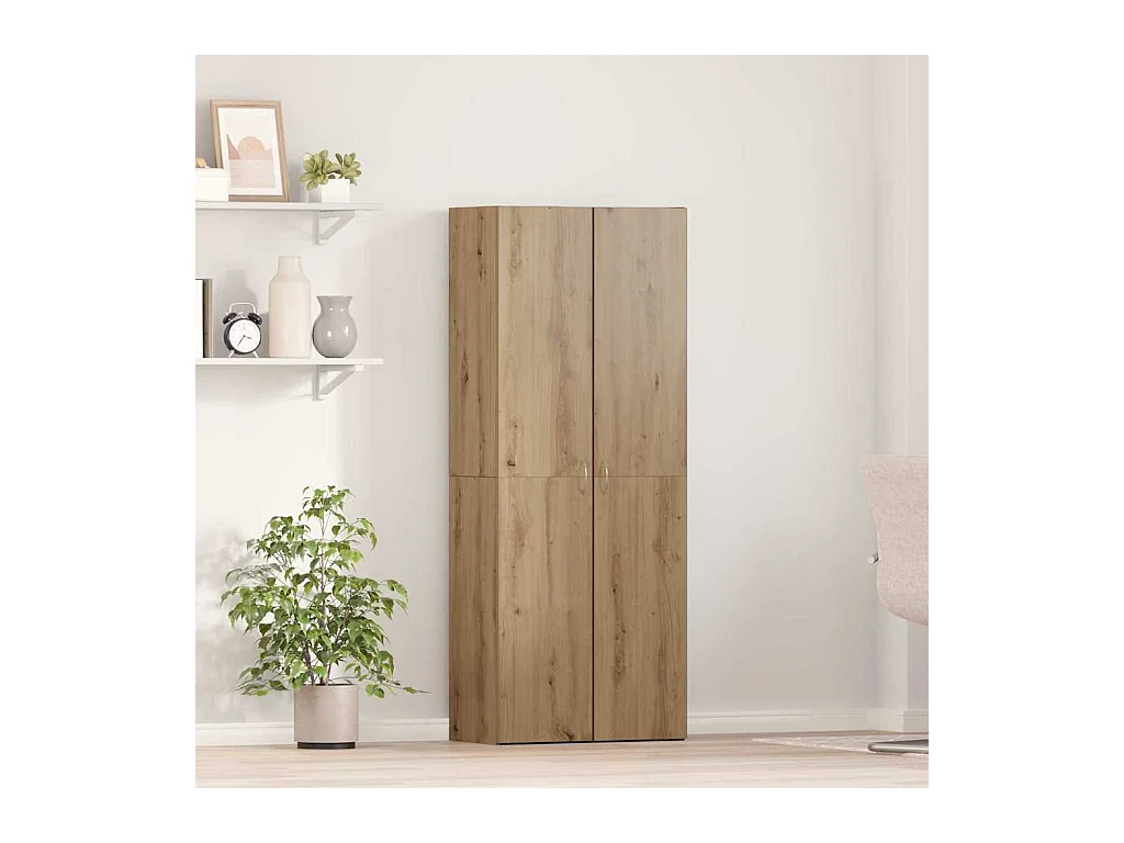 Cabinet de Bureau avec étagère chêne artisanal 60 x 32 x 153