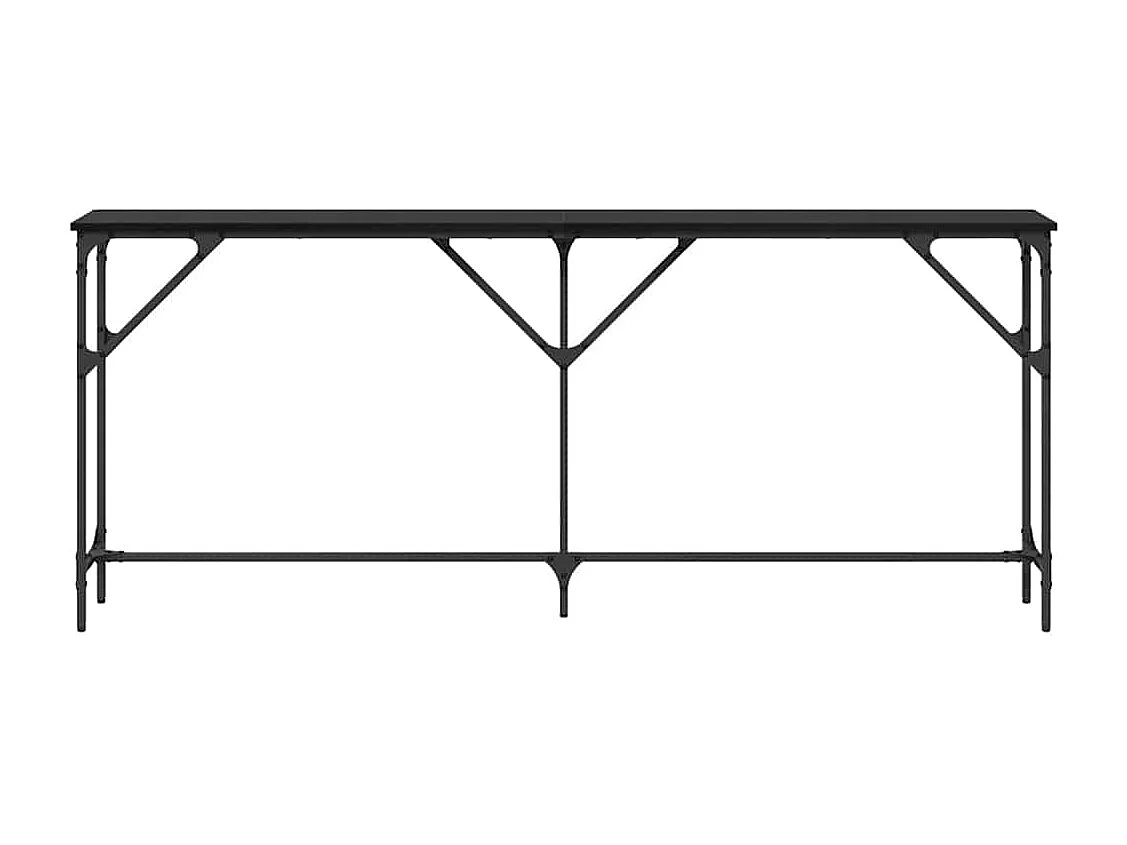 Konsolentisch Schwarz Eichen-Optik 180 x 23 x 75 cm
