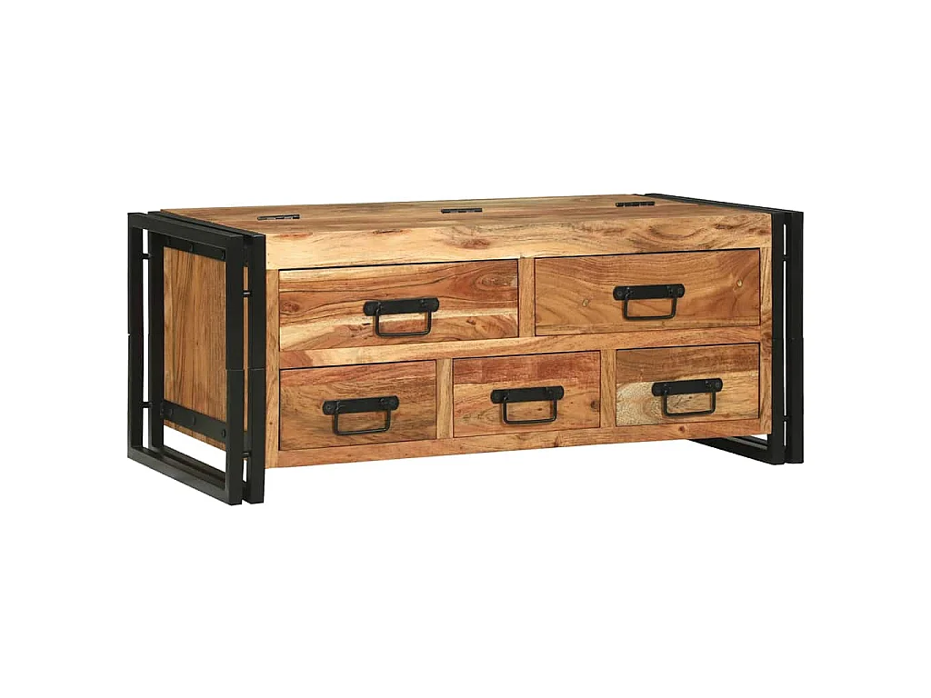 Table basse Marron 90 x 50 x 38 cm Bois d'Acacia Massif