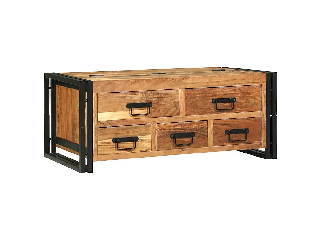 Table basse Marron 90 x 50 x 38 cm Bois d'Acacia Massif