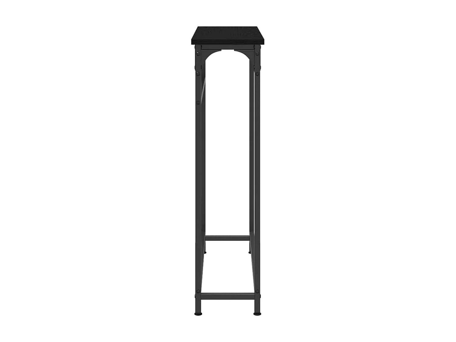 Table console Chêne noir 75 x 19,5 x 75 cm Bois d'ingénierie