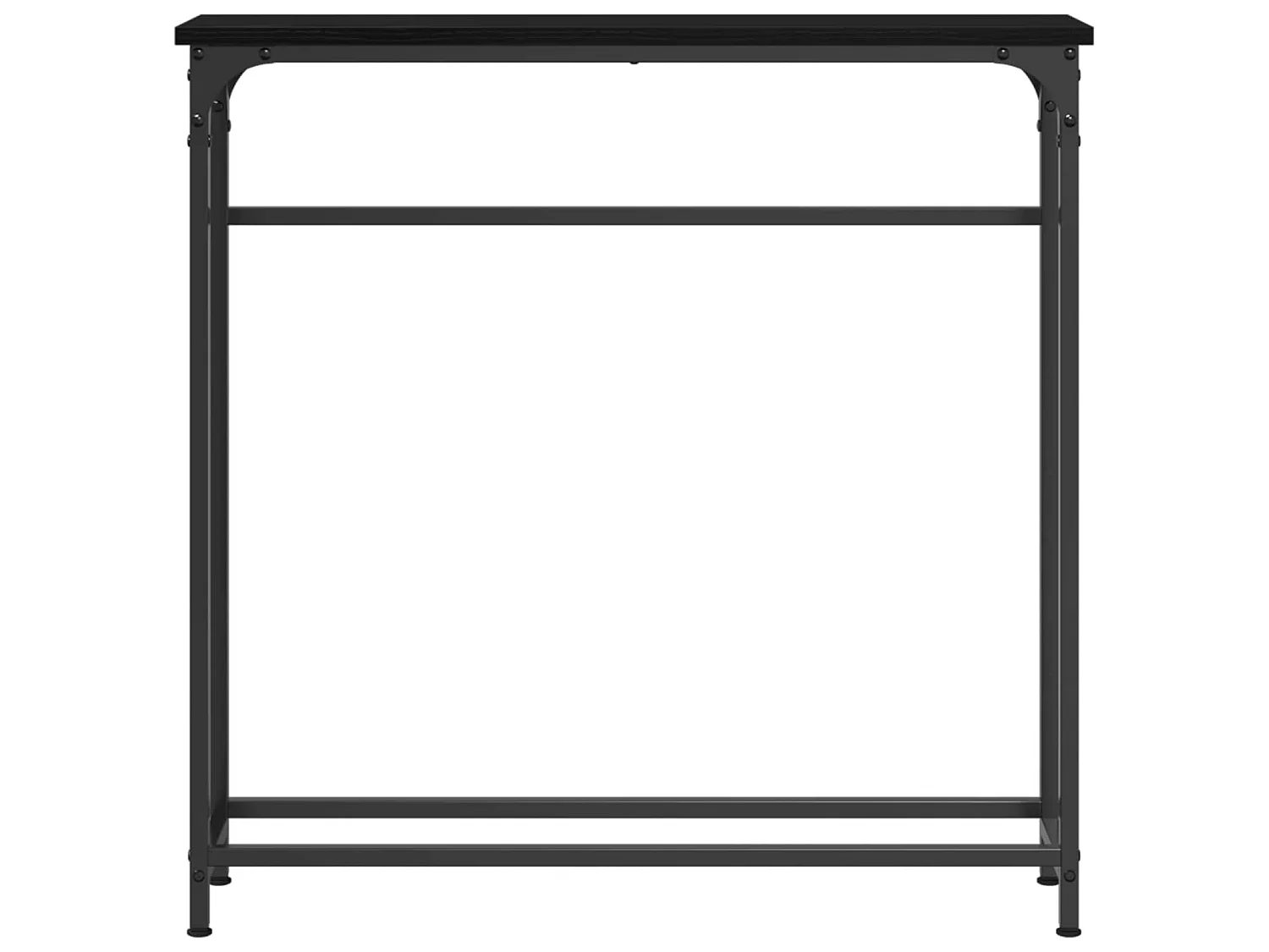 Konsolentisch mit Regal Schwarz Eichen-Optik 75 x 19,5 x 75 cm