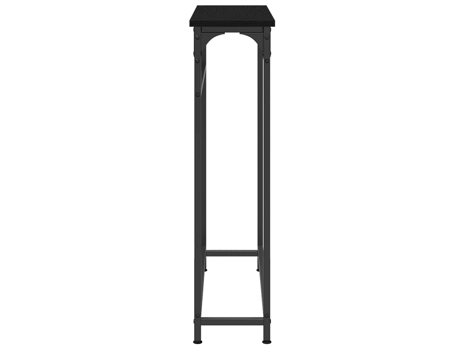 Konsolentisch mit Regal Schwarz Eichen-Optik 75 x 19,5 x 75 cm