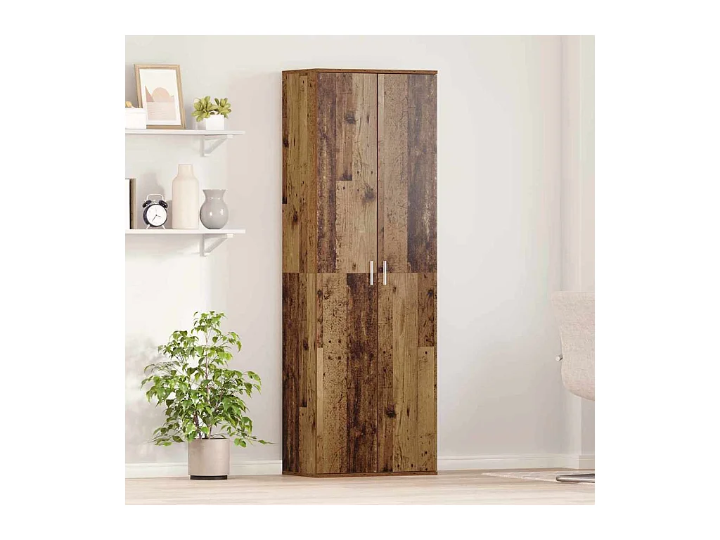 Highboard Bois Ancien 60 x 35 x 180 cm Bois d'ingénierie