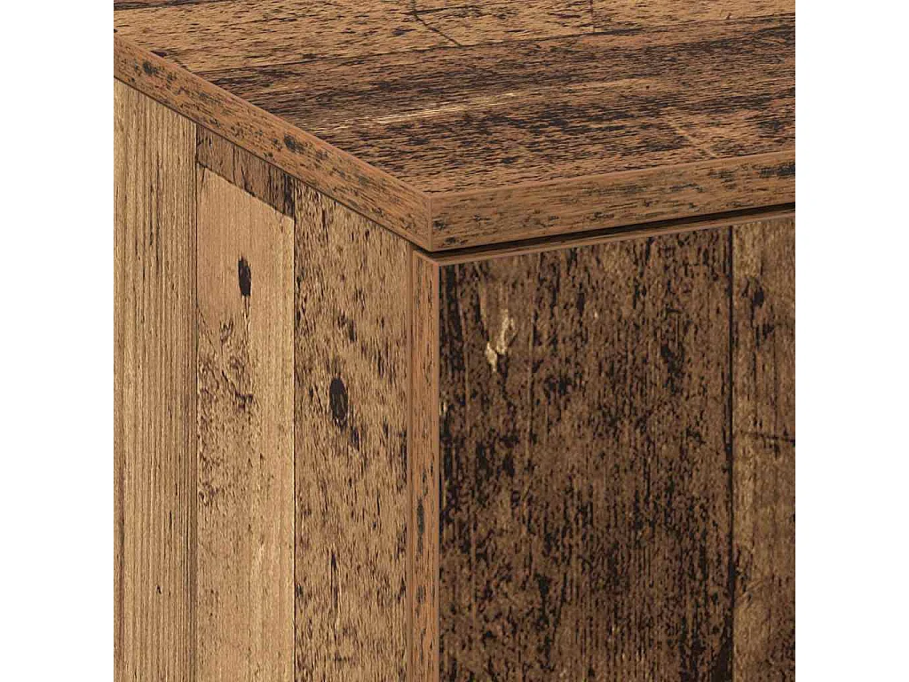 Highboard Altholz 60 x 35 x 180 cm Holzwerkstoff