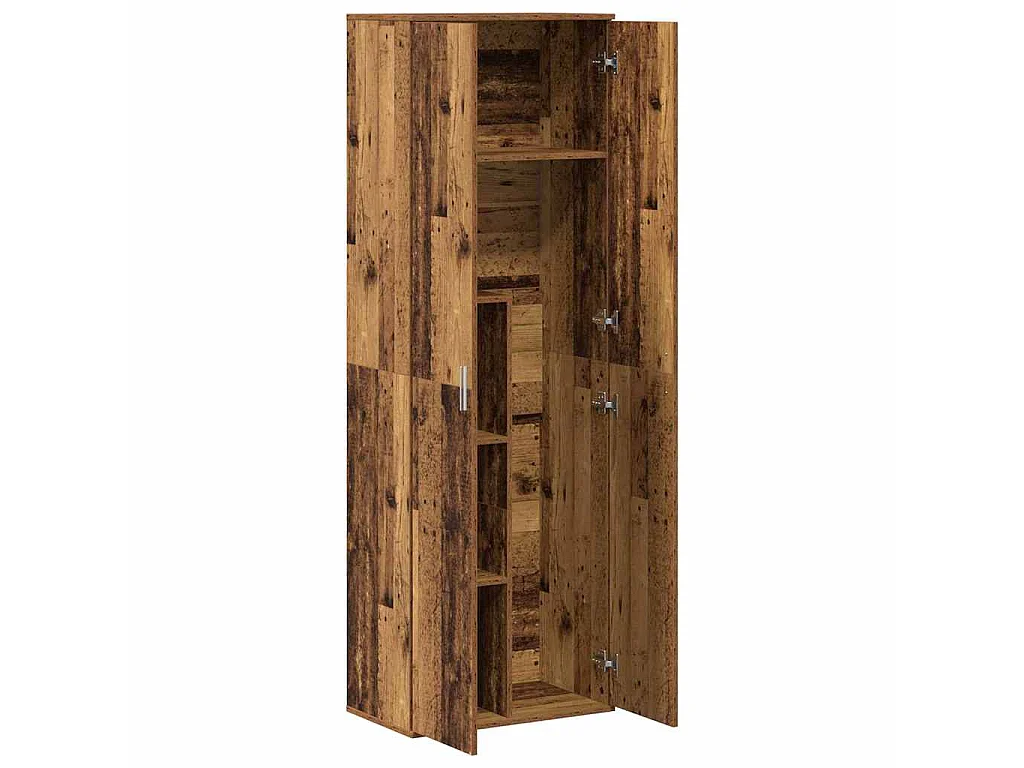 Highboard Altholz 60 x 35 x 180 cm Holzwerkstoff
