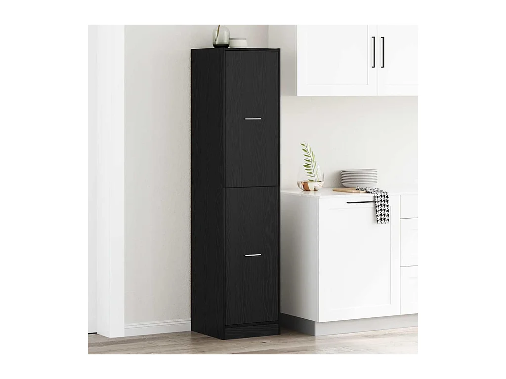 Armadio da Apoteca Rovere nero 40 x 41 x 174.5 cm