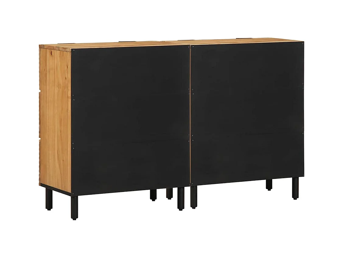 Credenza 2 pcs Marrone 60 x 33 x 75 cm Legno massello di acacia