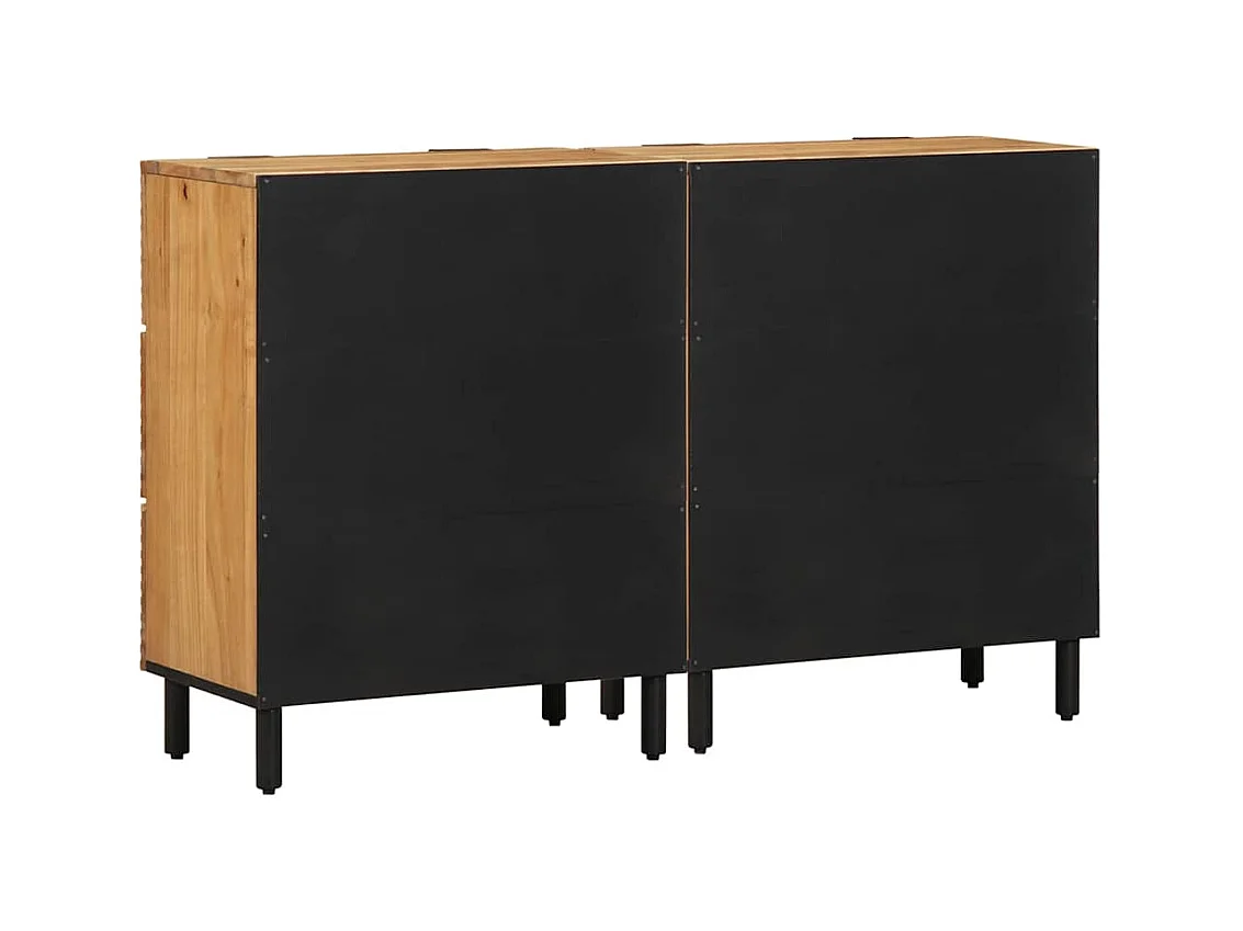 Credenza 2 pcs Marrone 60 x 33 x 75 cm Legno massello di acacia