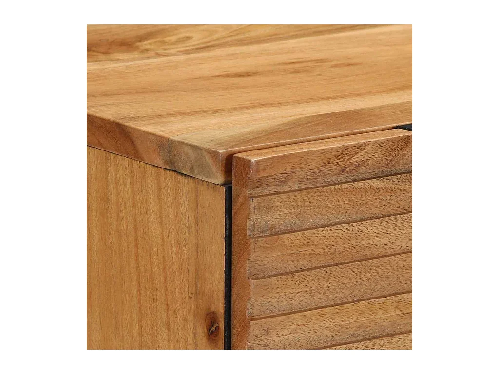 Credenza 2 pcs Marrone 60 x 33 x 75 cm Legno massello di acacia