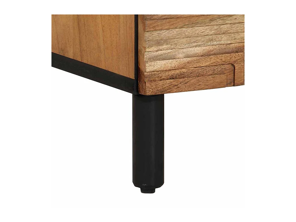 Credenza 2 pcs Marrone 60 x 33 x 75 cm Legno massello di acacia