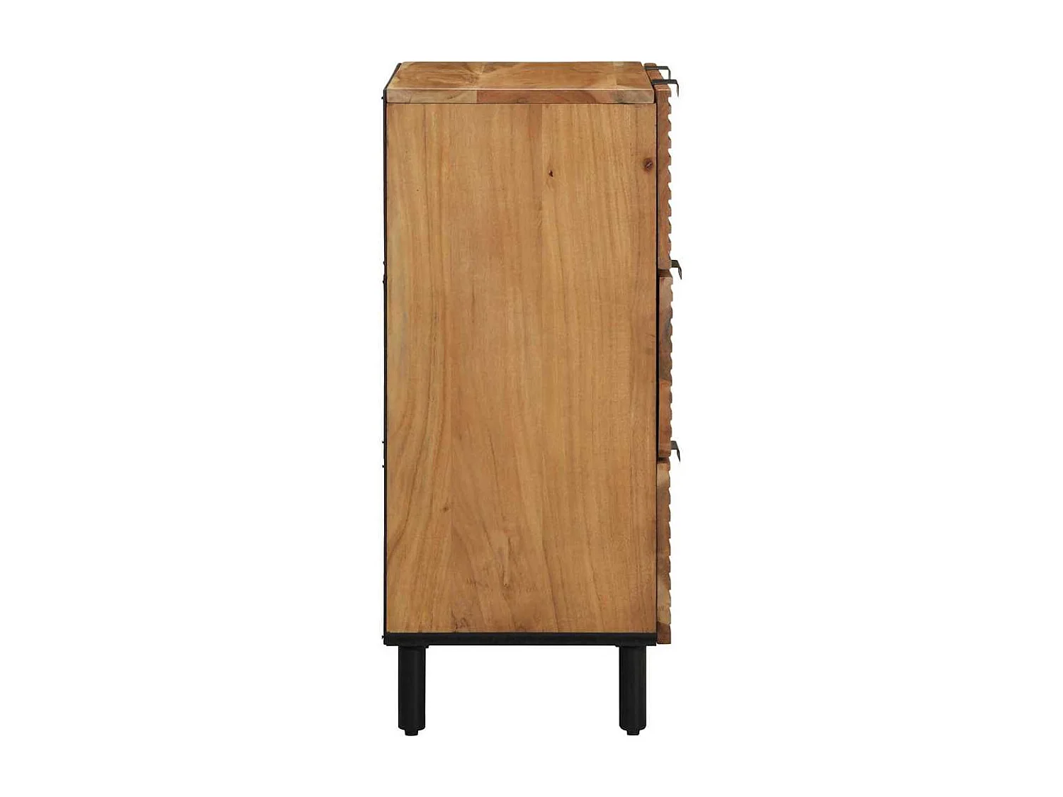 Conjunto de Buffets 2 pcs Natural Madeira Sólida de Acácia