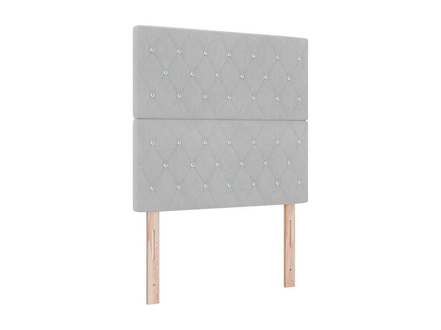 Letto a molle con materasso Grigio chiaro 90 x 190 cm Tessuto