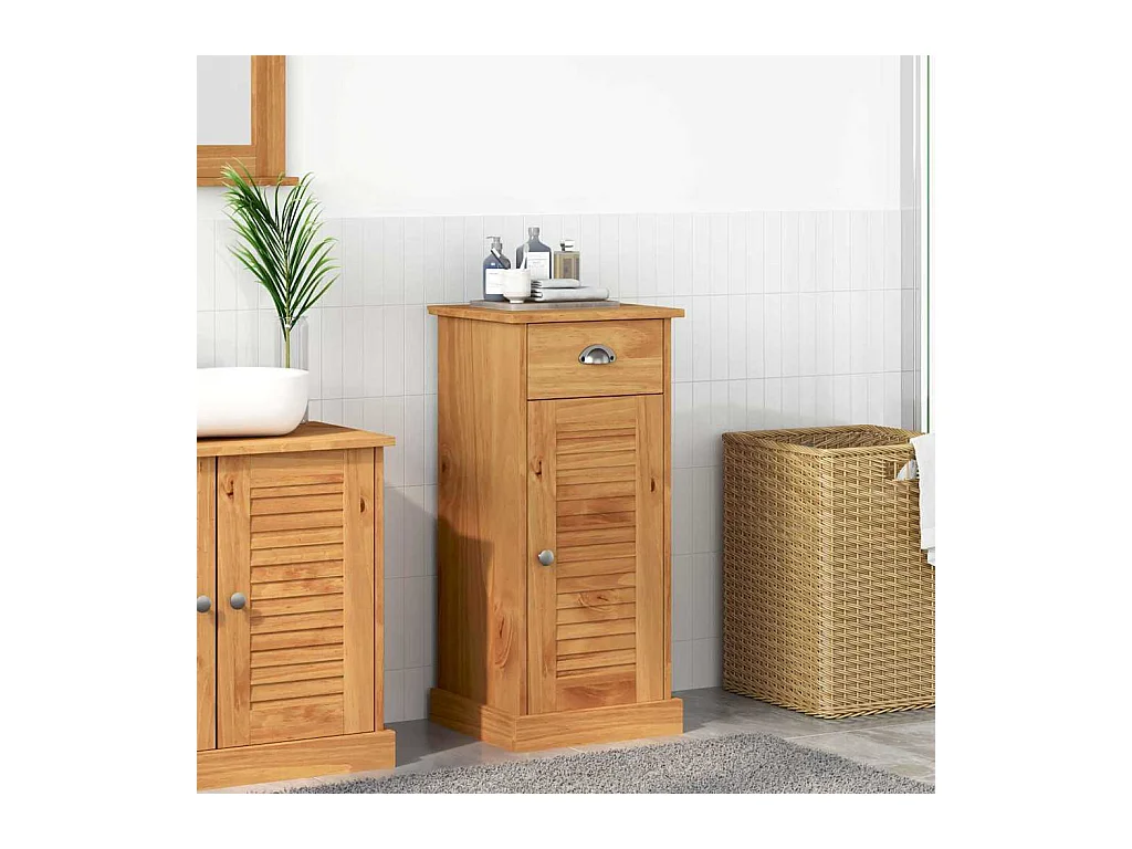 Meuble de Salle de Bain VIGO marron miel 37,5 x 34 x 80 cm