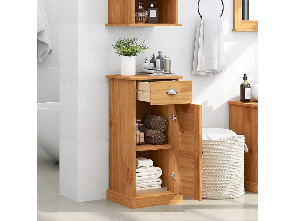 Meuble de Salle de Bain VIGO marron miel 37,5 x 34 x 80 cm