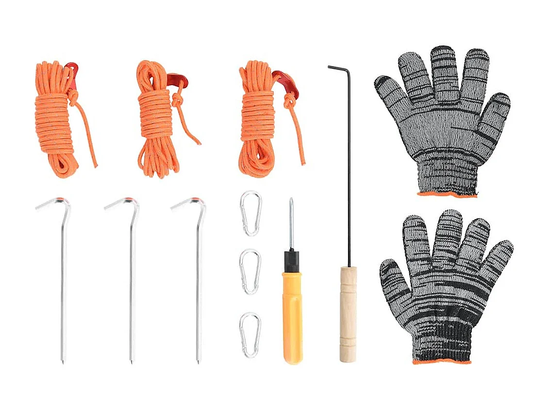 Poêle à bois de tente et cheminée et pieds pliables noir acier