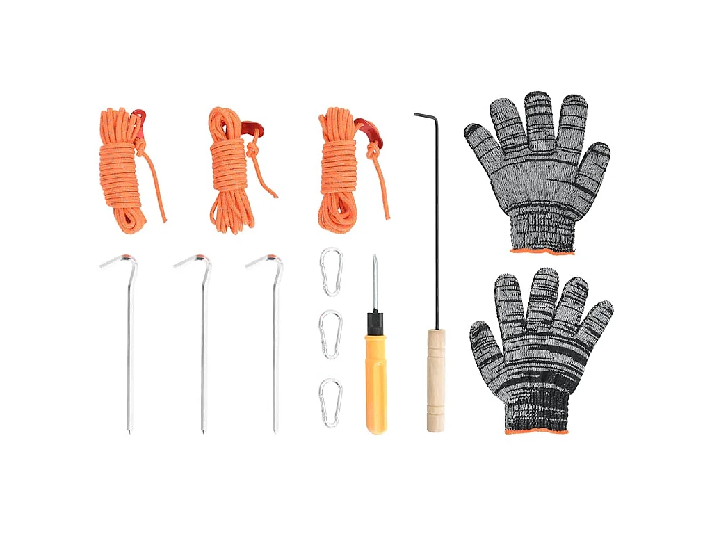 Poêle à bois de tente et cheminée et pieds pliables noir acier