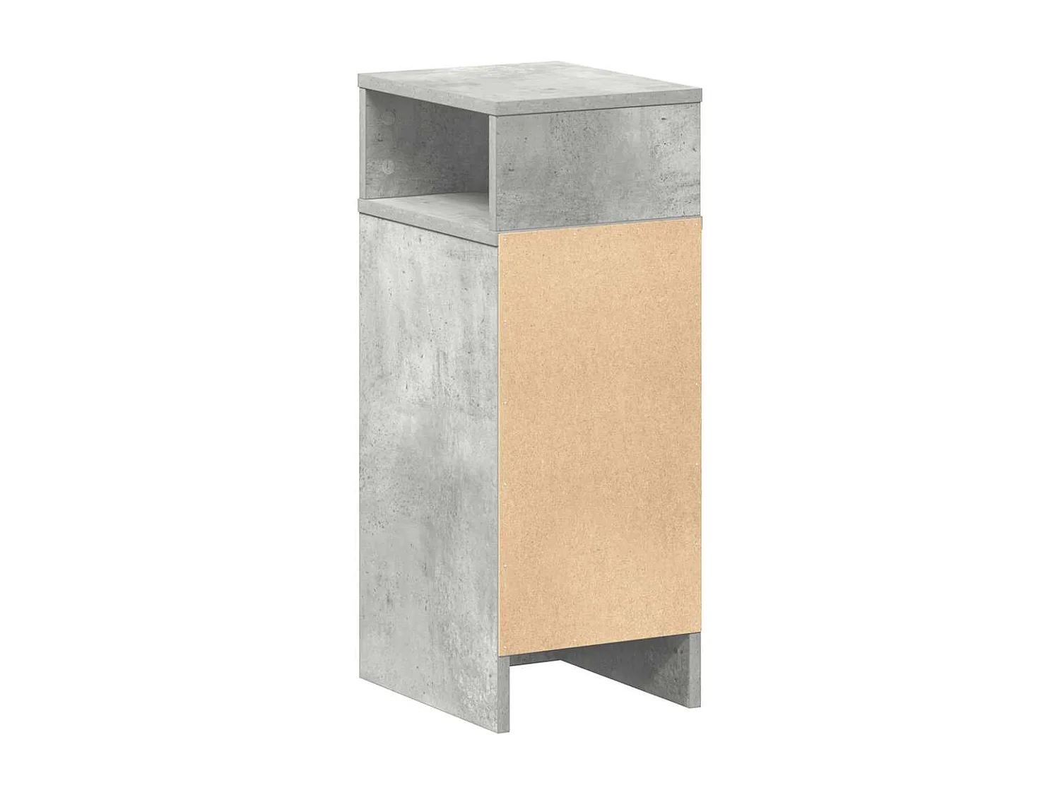 Comodino con Cassetto Grigio Cemento 25x31x66 cm