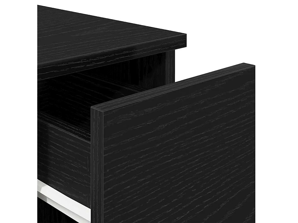 Mesa de cabeceira com gaveta 20x36x60 cm carvalho preto