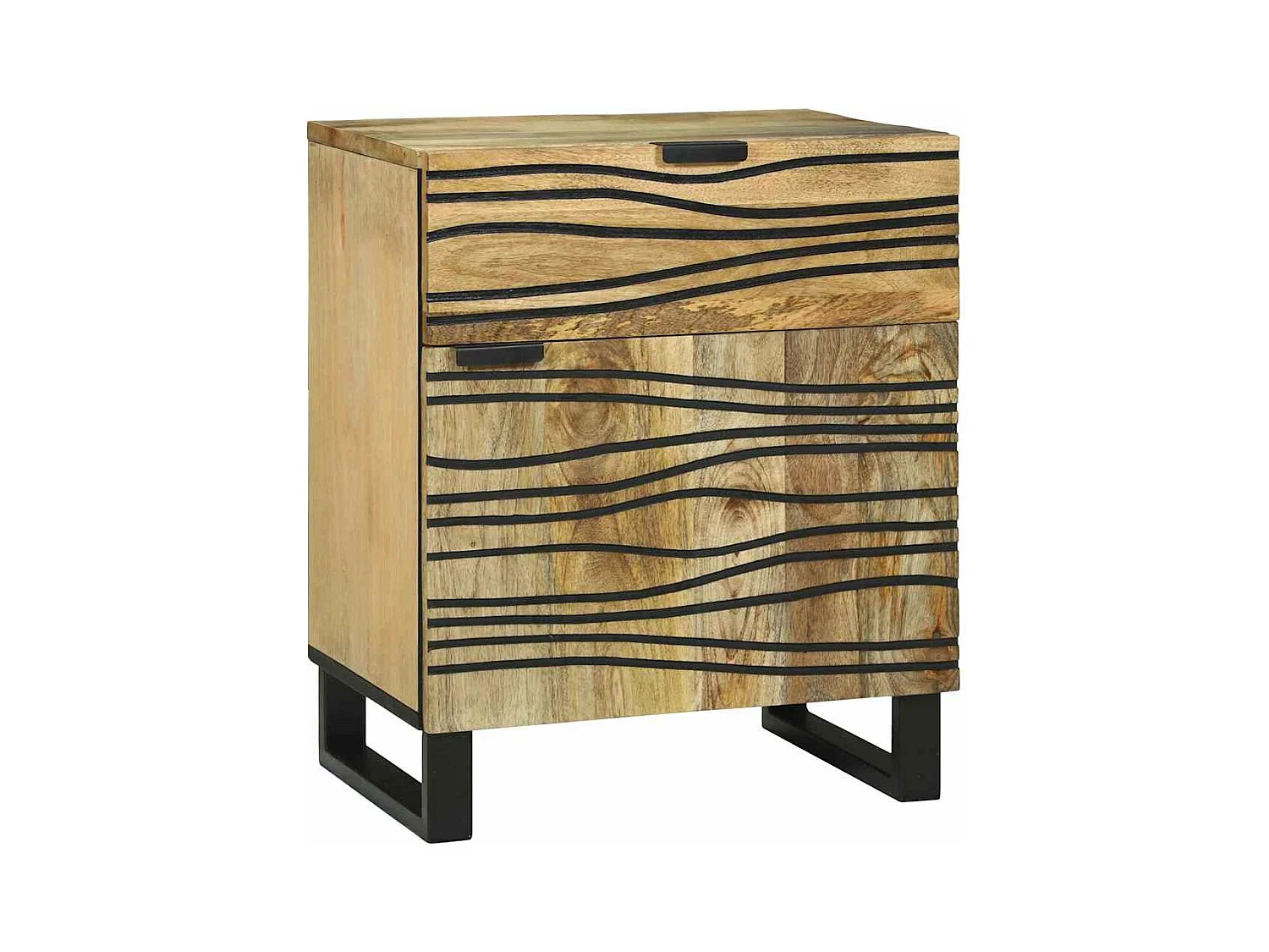 Armario de Noche Marrón 50 x 33 x 60 cm madera maciza de mango