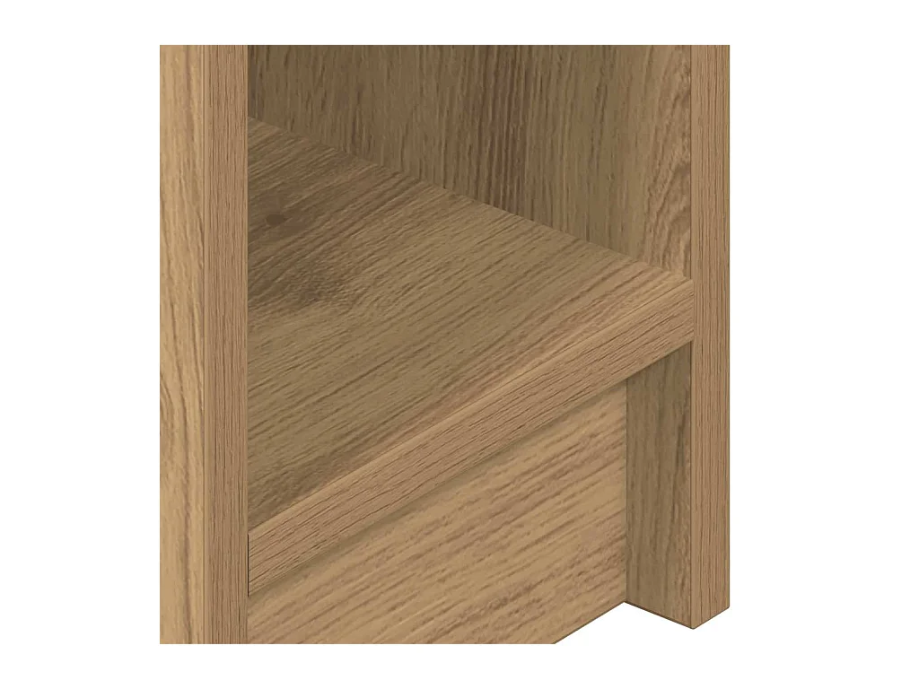 Table de chevet avec tiroir chêne artisanal 20x36x60 cm