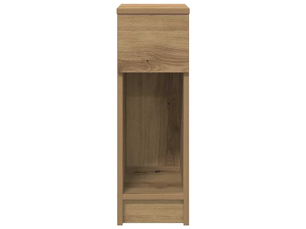 Table de chevet avec tiroir chêne artisanal 20x36x60 cm