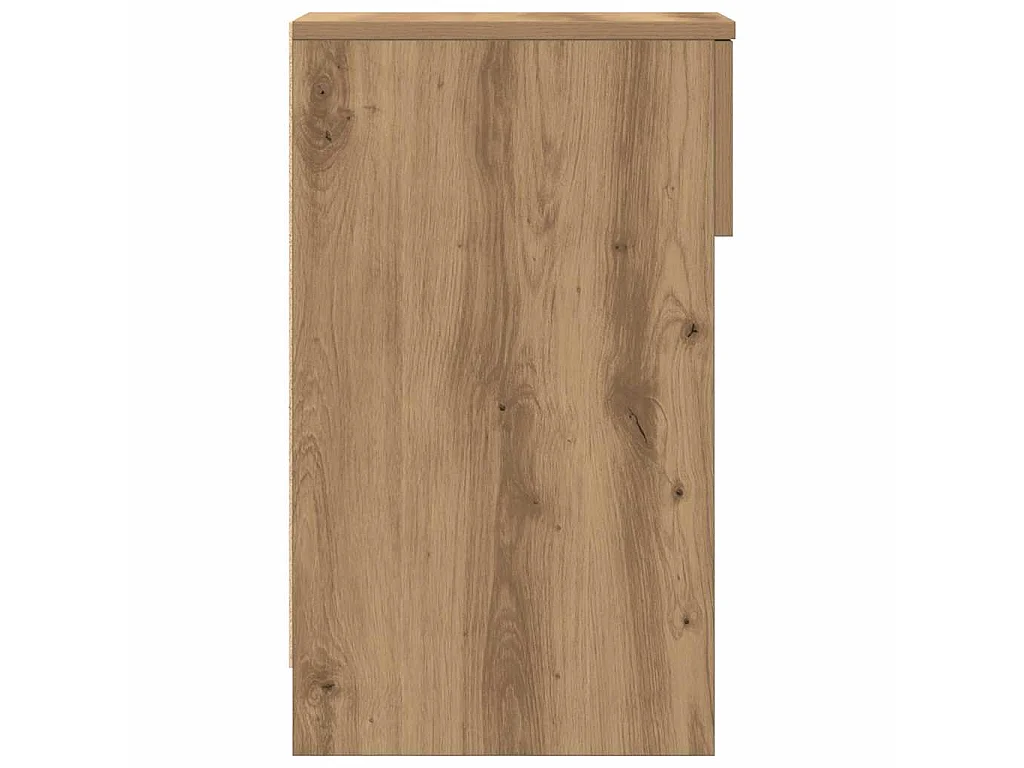 Table de chevet avec tiroir chêne artisanal 20x36x60 cm