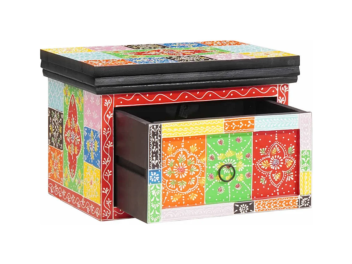 Cabinet de chevet avec tiroir 2 pcs Multicolore 40 x 30 x 28 cm