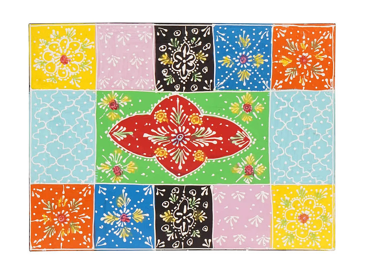 Cabinet de chevet avec tiroir 2 pcs Multicolore 40 x 30 x 28 cm