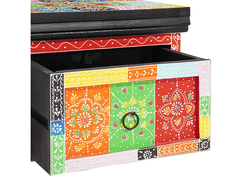 Cabinet de chevet avec tiroir 2 pcs Multicolore 40 x 30 x 28 cm