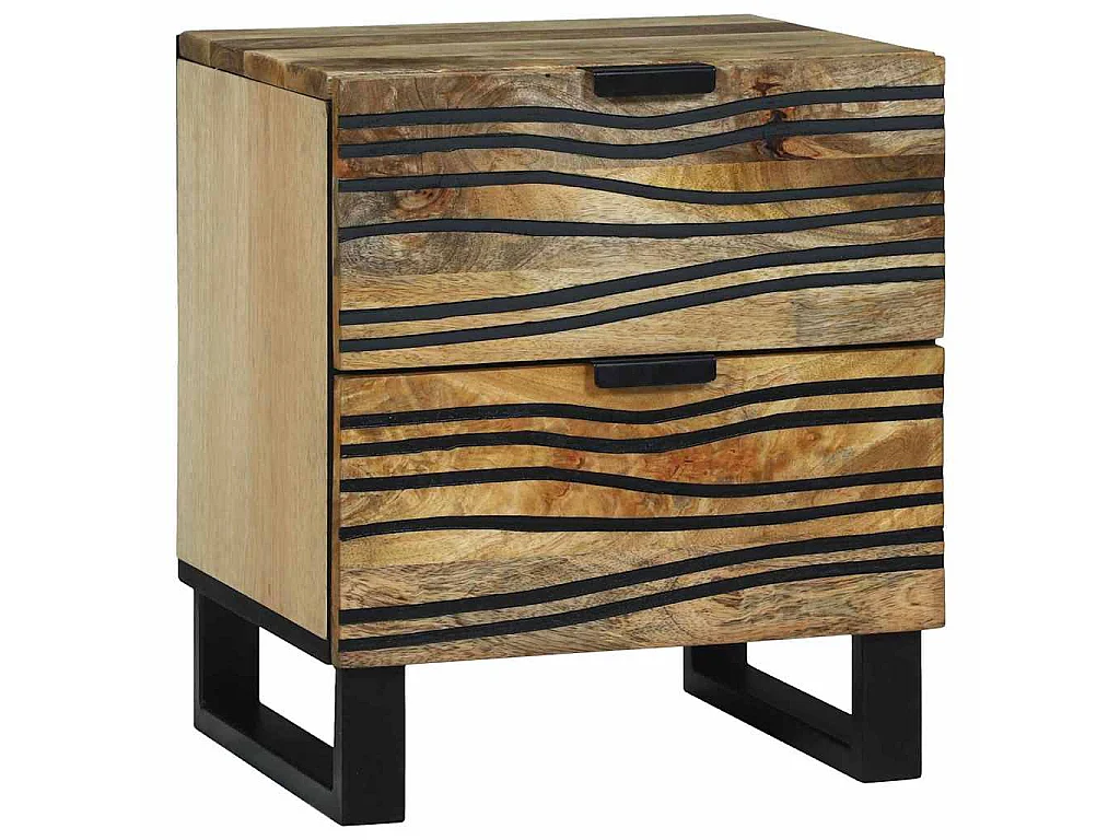 Table de chevet Naturel 40 x 33 x 46 cm Bois d'ingénierie