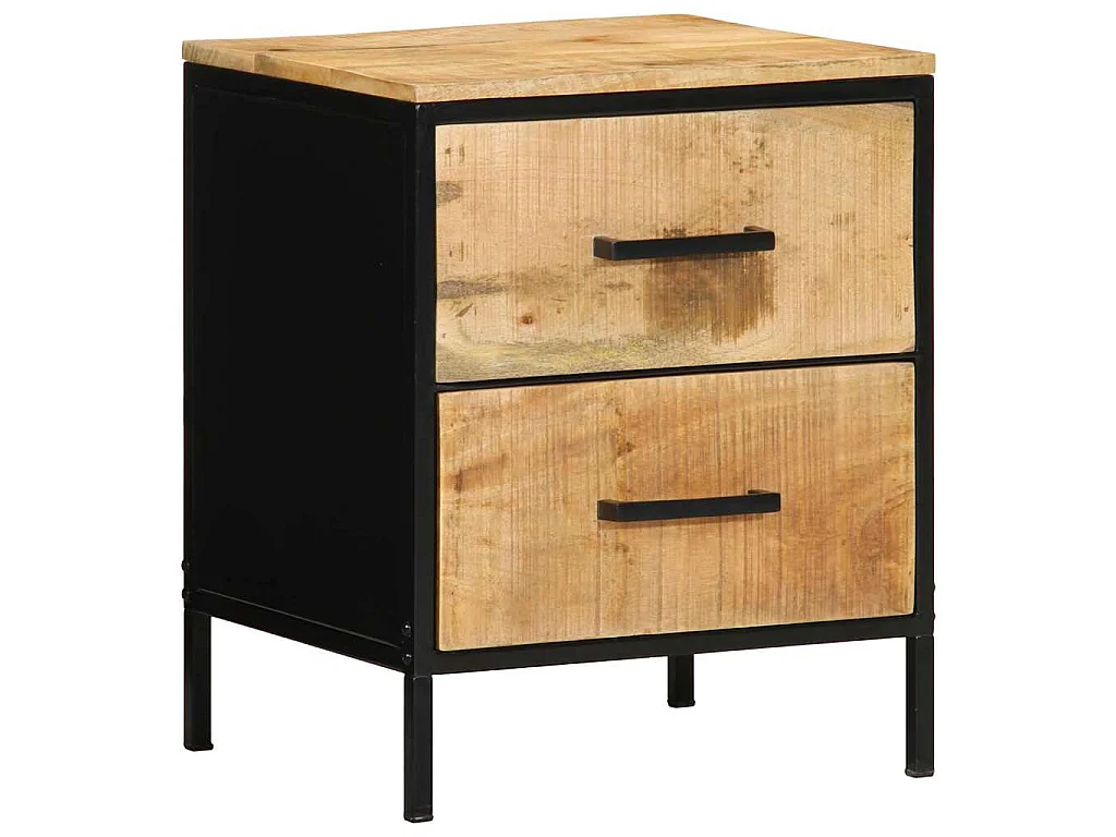 Cabinet de chevet Marron et Noir 40 x 35 x 50 cm