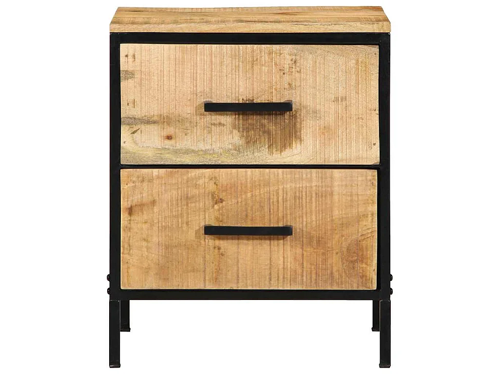 Cabinet de chevet Marron et Noir 40 x 35 x 50 cm