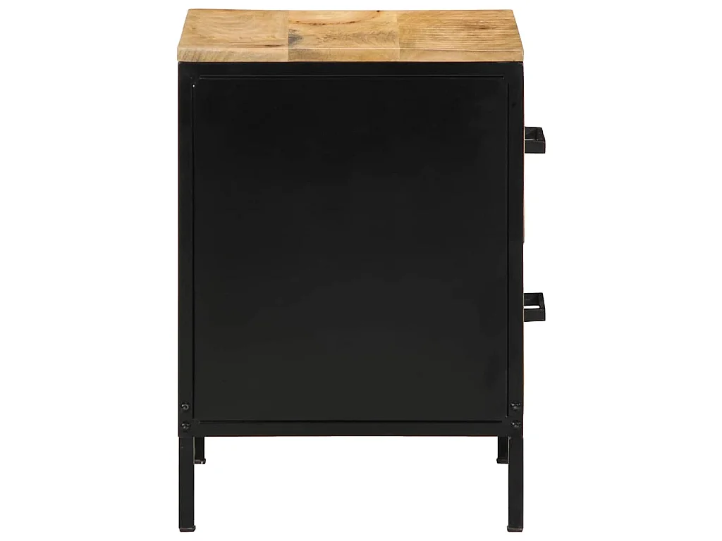 Cabinet de chevet Marron et Noir 40 x 35 x 50 cm