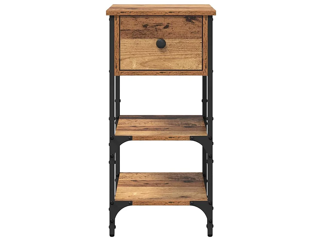 Nachtkastje met lade Bruin 33,5 x 36 x 70 cm Geconstrueerd hout