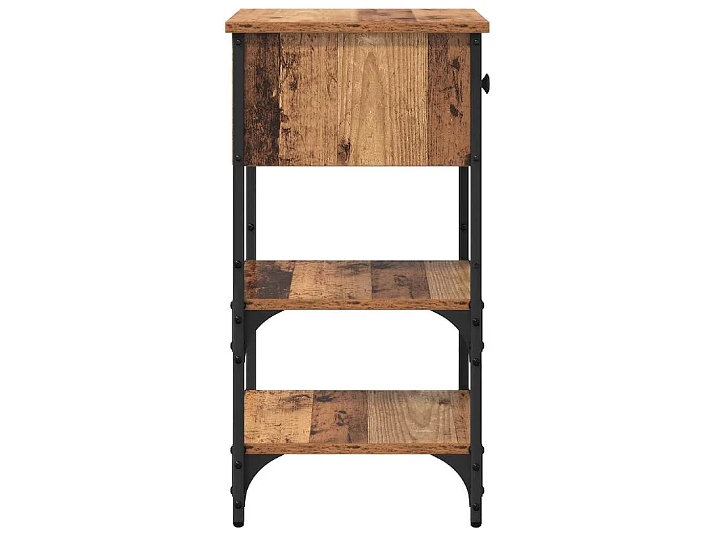 Nachtkastje met lade Bruin 33,5 x 36 x 70 cm Geconstrueerd hout