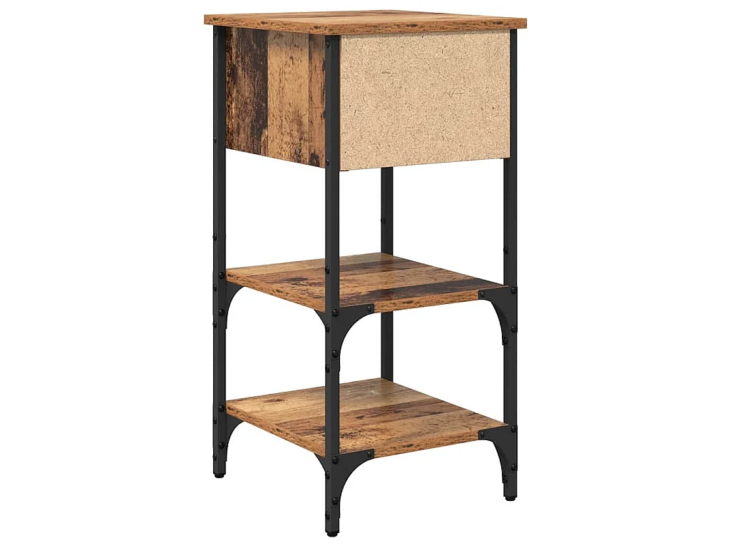 Nachtkastje met lade Bruin 33,5 x 36 x 70 cm Geconstrueerd hout
