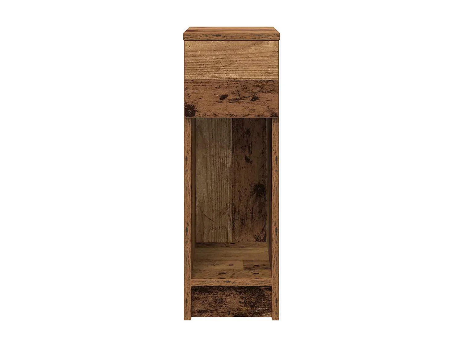 Nachtkastjes 2 st met lade 20x36x60 cm oud houtkleurig